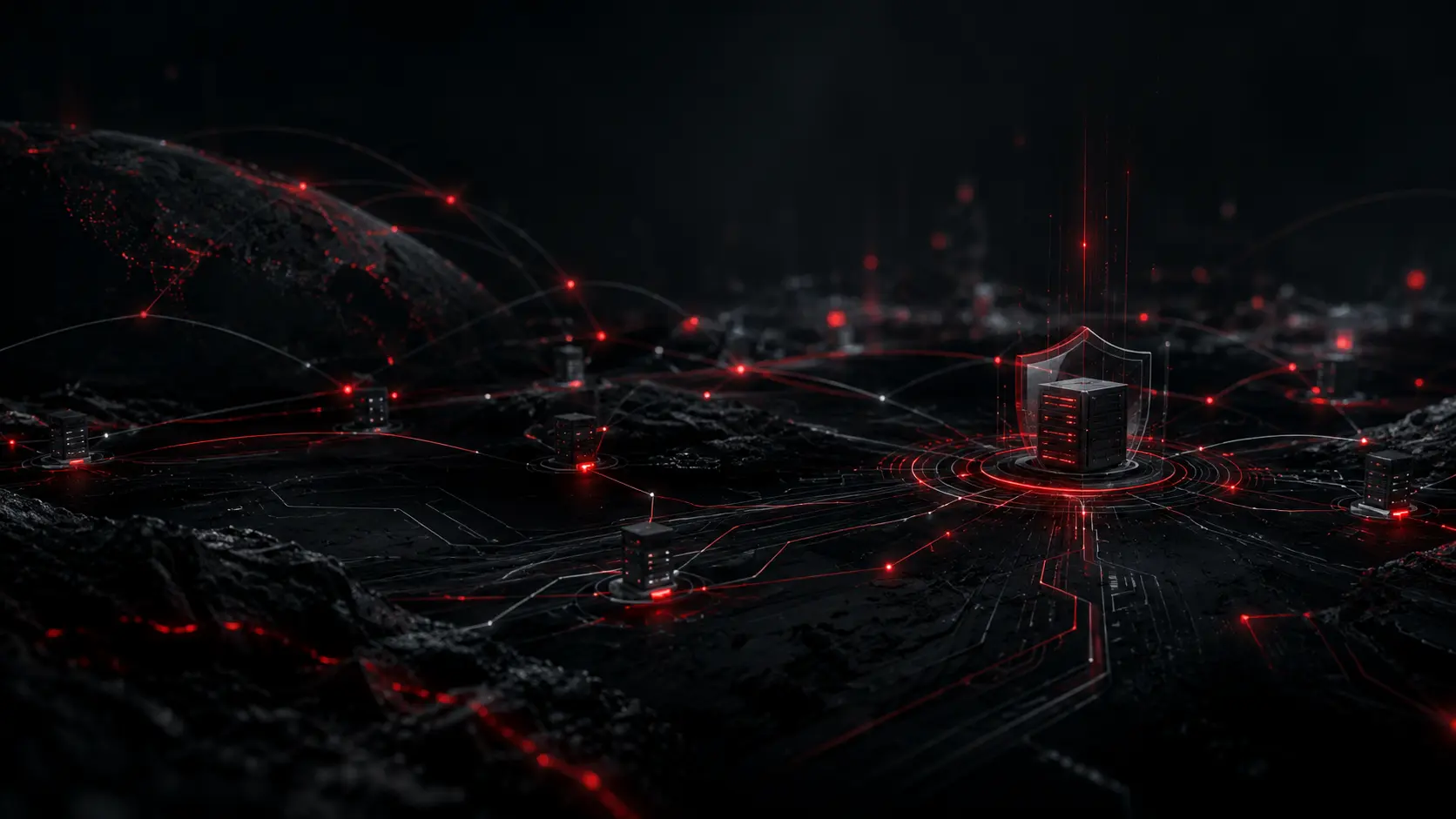 Abstract digital network artwork for Spiderwall