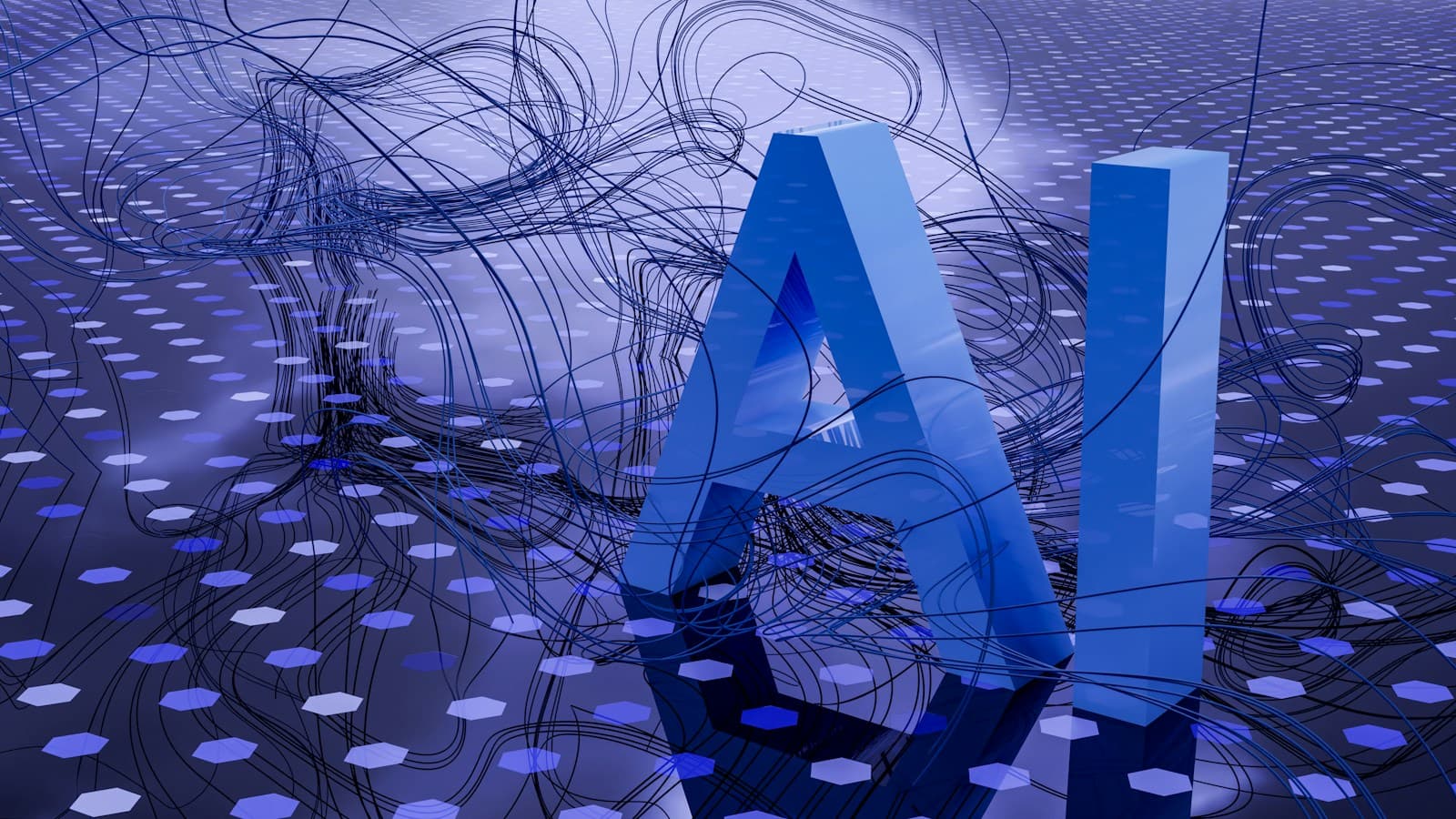 Abstract artificial intelligence interface visualization